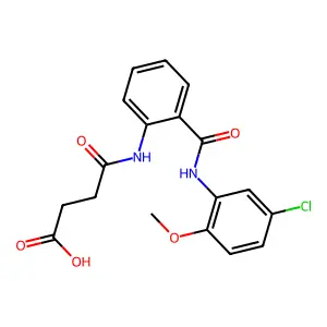 4-[2-[(5-Chloro-2-methoxyphenyl)carbamoyl]anilino]-4-oxobutanoic acid structure