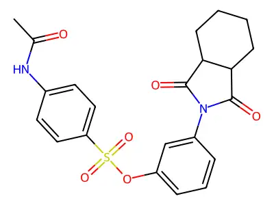 3-(1,3-dioxooctahydro-2H-isoindol-2-yl)phenyl 4-(acetylamino)benzenesulfonate structure