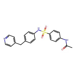 N-[4-[[4-(pyridin-4-ylmethyl)phenyl]sulfamoyl]phenyl]acetamide structure