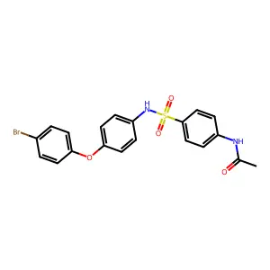 N-[4-[[4-(4-bromophenoxy)phenyl]sulfamoyl]phenyl]acetamide structure