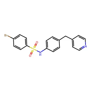 4-bromo-N-[4-(pyridin-4-ylmethyl)phenyl]benzenesulfonamide structure