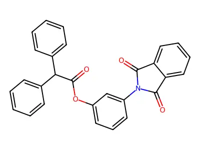 3-(1,3-dioxo-1,3-dihydro-2H-isoindol-2-yl)phenyl diphenylacetate structure