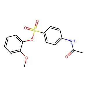 2-Methoxyphenyl 4-(acetylamino)benzenesulfonate structure