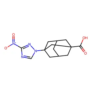 3-(3-nitro-1H-1,2,4-triazol-1-yl)adamantane-1-carboxylic acid structure