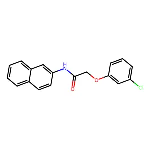 2-(3-chlorophenoxy)-N-(2-naphthyl)acetamide structure
