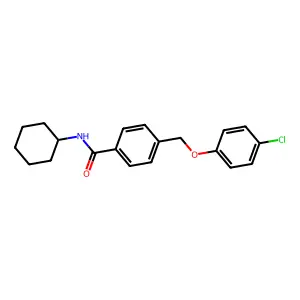 4-[(4-chlorophenoxy)methyl]-N-cyclohexylbenzamide structure