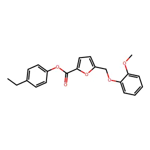 4-Ethylphenyl 5-[(2-methoxyphenoxy)methyl]-2-furoate structure