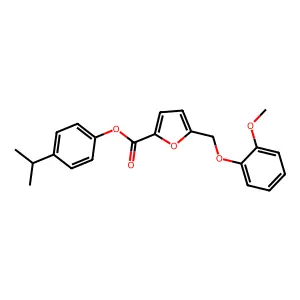 4-Isopropylphenyl 5-[(2-methoxyphenoxy)methyl]-2-furoate structure