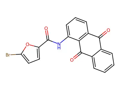 5-bromo-N-(9,10-dioxoanthracen-1-yl)furan-2-carboxamide structure