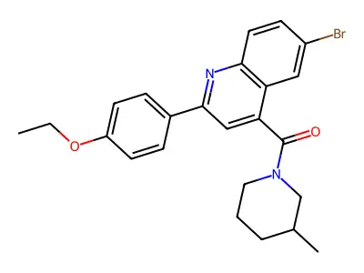 [6-Bromo-2-(4-ethoxyphenyl)quinolin-4-yl]-(3-methylpiperidin-1-yl)methanone structure