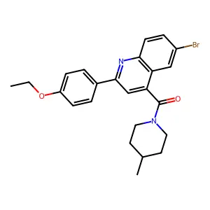 [6-Bromo-2-(4-ethoxyphenyl)quinolin-4-yl]-(4-methylpiperidin-1-yl)methanone structure