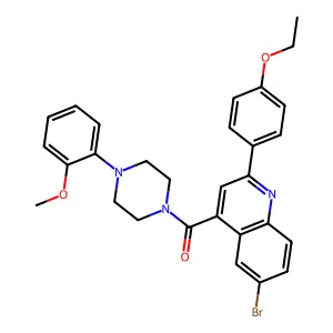 [6-bromo-2-(4-ethoxyphenyl)quinolin-4-yl]-[4-(2-methoxyphenyl)piperazin-1-yl]methanone structure