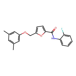 5-((3,5-Dimethylphenoxy)methyl)-N-(2-fluorophenyl)furan-2-carboxamide structure