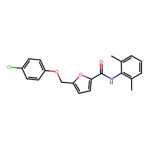 5-[(4-chlorophenoxy)methyl]-N-(2,6-dimethylphenyl)furan-2-carboxamide structure