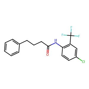 N-[4-chloro-2-(trifluoromethyl)phenyl]-4-phenylbutanamide structure