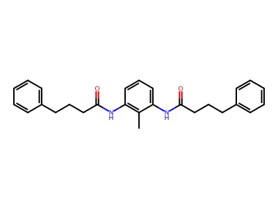 N-[2-methyl-3-(4-phenylbutanoylamino)phenyl]-4-phenylbutanamide structure