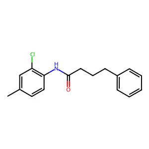 N-(2-chloro-4-methylphenyl)-4-phenylbutanamide structure
