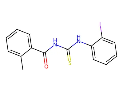 N-[(2-iodophenyl)carbamothioyl]-2-methylbenzamide structure