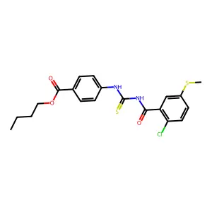 Butyl 4-[({[2-chloro-5-(methylsulfanyl)benzoyl]amino}carbothioyl)amino]benzoate structure
