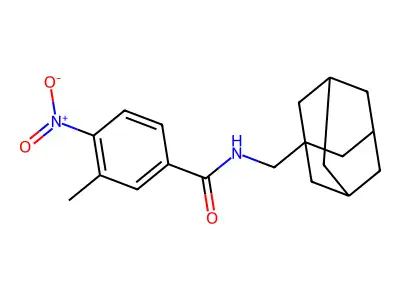 N-(1-adamantylmethyl)-3-methyl-4-nitrobenzamide structure