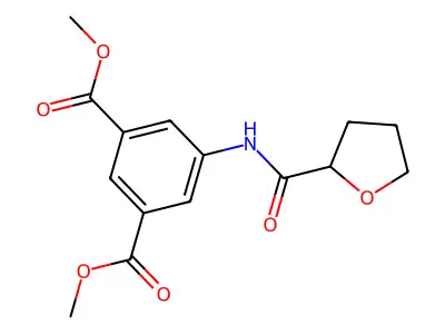 Dimethyl 5-[(tetrahydro-2-furanylcarbonyl)amino]isophthalate structure