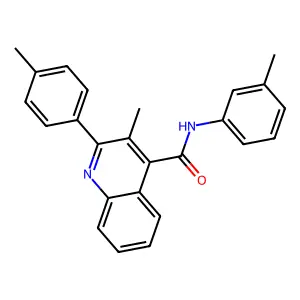 3-methyl-N-(3-methylphenyl)-2-(4-methylphenyl)-4-quinolinecarboxamide structure