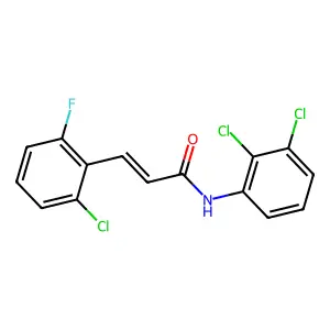 (E)-3-(2-chloro-6-fluorophenyl)-N-(2,3-dichlorophenyl)prop-2-enamide structure