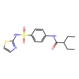 2-ethyl-N-[4-(1,3-thiazol-2-ylsulfamoyl)phenyl]butanamide structure