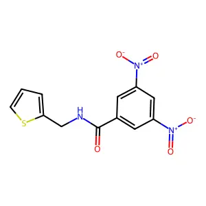 3,5-dinitro-N-(thiophen-2-ylmethyl)benzamide structure