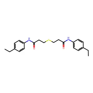 3-[3-(4-ethylanilino)-3-oxopropyl]sulfanyl-N-(4-ethylphenyl)propanamide structure