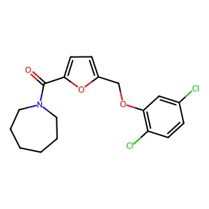 Azepan-1-yl(5-((2,5-dichlorophenoxy)methyl)furan-2-yl)methanone structure