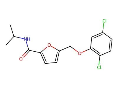 5-[(2,5-dichlorophenoxy)methyl]-N-isopropyl-2-furamide structure