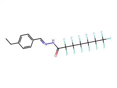 N'-[(4-ethylphenyl)methylidene]-2,2,3,3,4,4,5,5,6,6,7,7,7-tridecafluoroheptanehydrazide structure