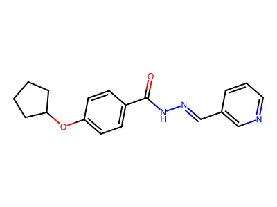 4-cyclopentyloxy-N-(pyridin-3-ylmethylideneamino)benzamide structure