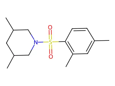 1-[(2,4-Dimethylphenyl)sulfonyl]-3,5-dimethylpiperidine structure