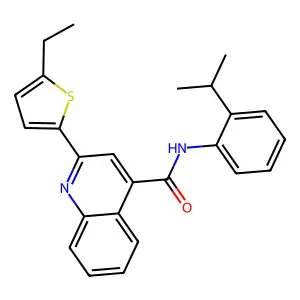 2-(5-ethylthiophen-2-yl)-N-(2-propan-2-ylphenyl)quinoline-4-carboxamide structure