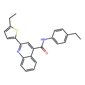 N-(4-ethylphenyl)-2-(5-ethylthiophen-2-yl)quinoline-4-carboxamide structure