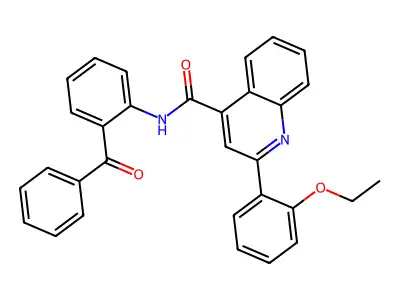 N-(2-benzoylphenyl)-2-(2-ethoxyphenyl)quinoline-4-carboxamide structure