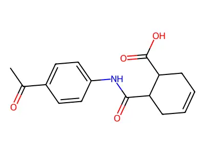 6-[(4-Acetylphenyl)carbamoyl]cyclohex-3-ene-1-carboxylic acid structure