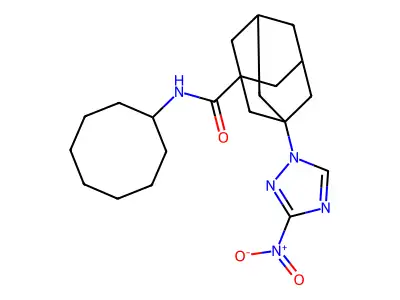 N-cyclooctyl-3-(3-nitro-1,2,4-triazol-1-yl)adamantane-1-carboxamide structure