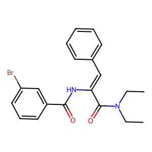 3-bromo-N-{1-[(diethylamino)carbonyl]-2-phenylvinyl}benzamide structure
