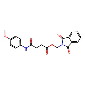 (1,3-Dioxoisoindol-2-yl)methyl 4-(4-methoxyanilino)-4-oxobutanoate structure