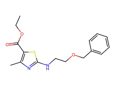 Ethyl 2-{[2-(benzyloxy)ethyl]amino}-4-methyl-1,3-thiazole-5-carboxylate structure