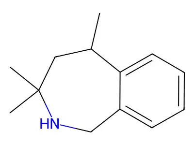 3,3,5-trimethyl-2,3,4,5-tetrahydro-1H-2-benzazepine structure