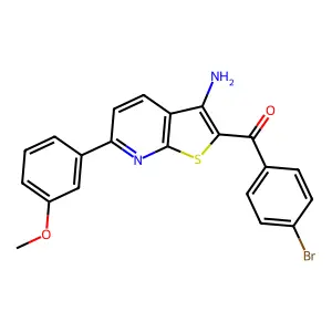[3-Amino-6-(3-methoxyphenyl)thieno[2,3-b]pyridin-2-yl]-(4-bromophenyl)methanone structure