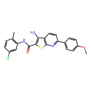 3-amino-N-(5-chloro-2-methylphenyl)-6-(4-methoxyphenyl)thieno[2,3-b]pyridine-2-carboxamide structure