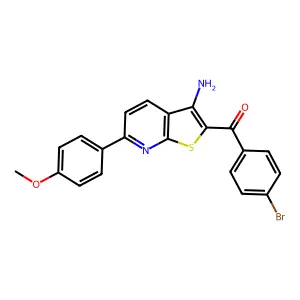 [3-Amino-6-(4-methoxyphenyl)thieno[2,3-b]pyridin-2-yl]-(4-bromophenyl)methanone structure
