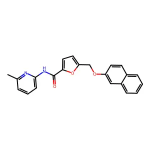 N-(6-methylpyridin-2-yl)-5-(naphthalen-2-yloxymethyl)furan-2-carboxamide structure