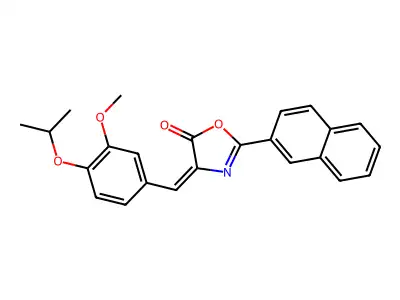 4-(4-isopropoxy-3-methoxybenzylidene)-2-(2-naphthyl)-1,3-oxazol-5(4H)-one structure
