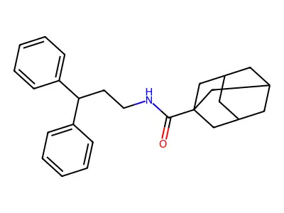 N-(3,3-diphenylpropyl)adamantane-1-carboxamide structure